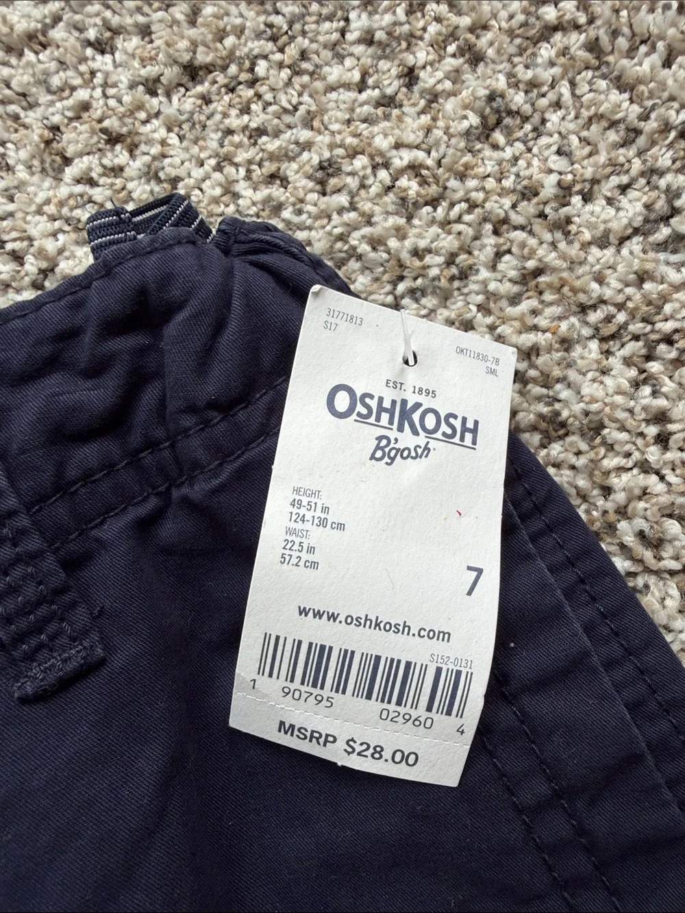 OshKosh B'gosh Navy Cargo Shorts for Men